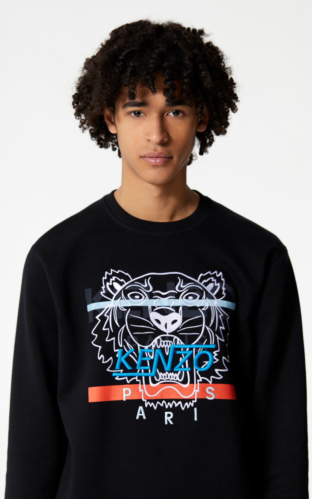 Kenzo Tiger Sweater Heren Zwart | 31897KJVE